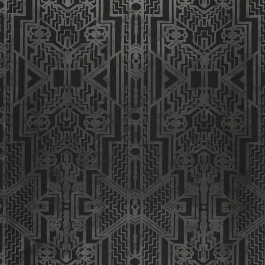 Art déco Tapete Brandt Geometric von Ralph Lauren - Charcoal