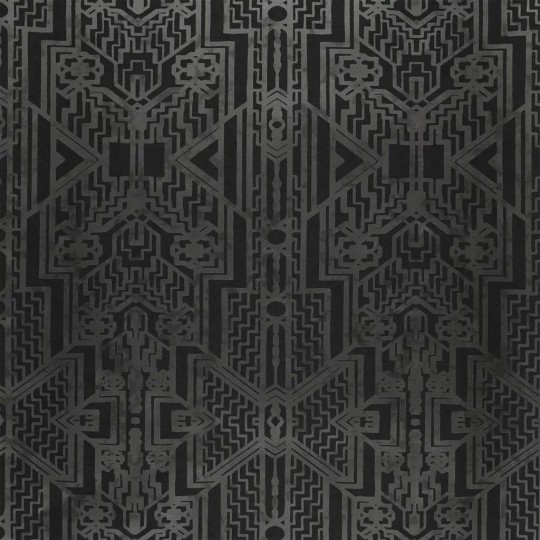 Art déco Tapete Brandt Geometric von Ralph Lauren - Charcoal