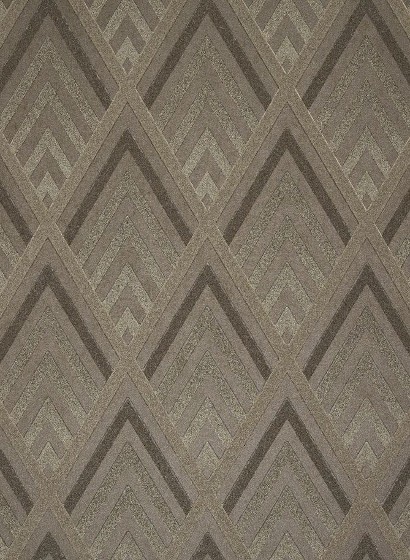 Flock Tapete Jazz Age Geometric von Ralph Lauren - Bronze