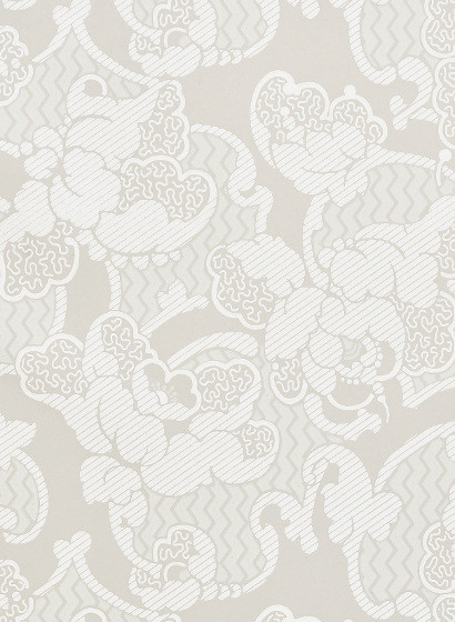 Florale Tapete Deauville von Isidore Leroy - Gris falaise