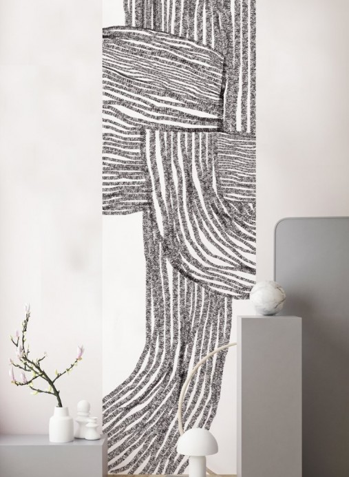 Isidore Leroy Papier peint panoramique Anastasie N3 - Noir/ Blanc