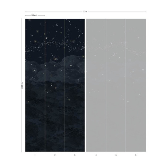 Wandbild Cosmos Nuit von Isidore Leroy - Bahnen 1/2/3