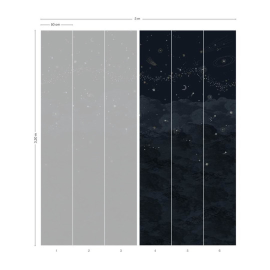Wandbild Cosmos Nuit von Isidore Leroy - Bahnen 4/5/6