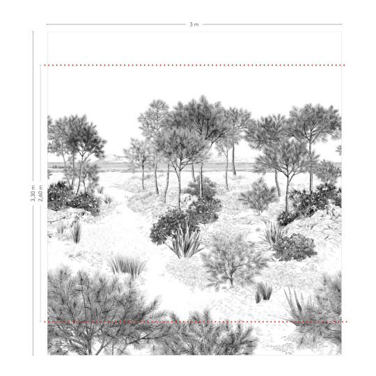 Isidore Leroy Mural Dune Gris