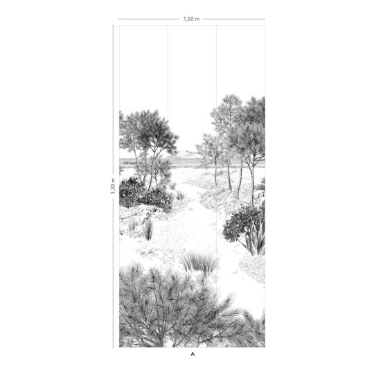 Wandbild Dune Gris von Isidore Leroy - Bahnen 1/2/3