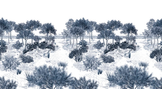 Isidore Leroy Carta da parati panoramica Dune Bleu