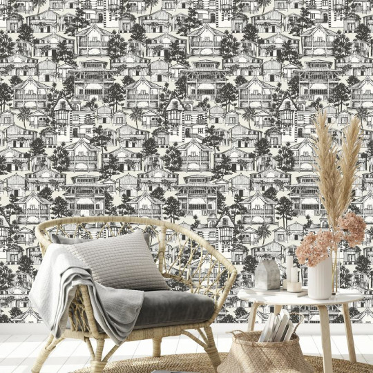 Häuser Wandbild Première Ligne von Isidore Leroy