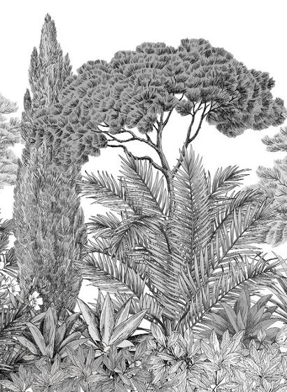 Wandbild Riviera Grisaille von Isidore Leroy - Bahnen 1/2/3