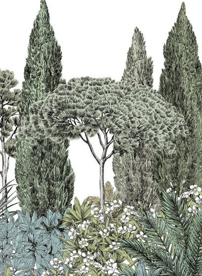 Isidore Leroy Papier peint panoramique Riviera Naturel - Naturel - Bahnen 1/2/3