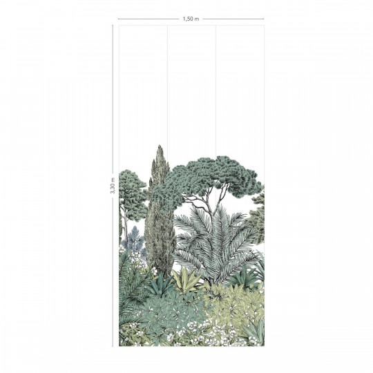 Isidore Leroy Papier peint panoramique Riviera Naturel - Naturel - Bahnen 1/2/3