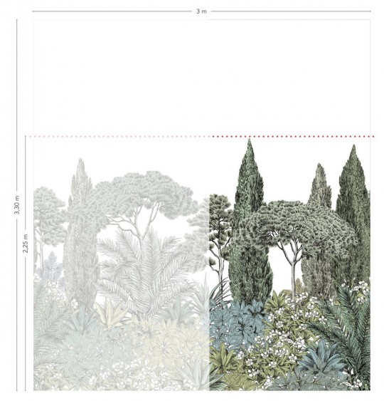 Isidore Leroy Papier peint panoramique Riviera Naturel - Naturel – Bahnen 4/5/6