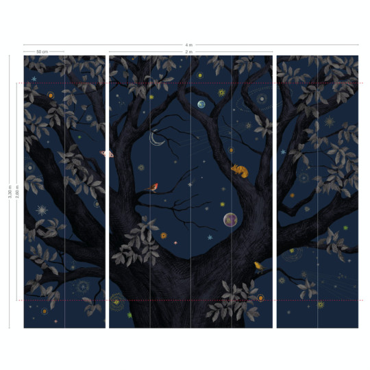 Wandbild Arbracadabra Nuit von Isidore Leroy - 8 Bahnen