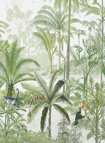 Dschungel Wandbild Amazone Hoch von Isidore Leroy - Naturel