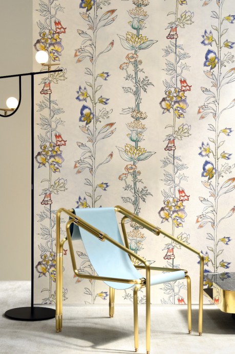 Florale Tapete Milly la Foret von Lelievre - Herbier