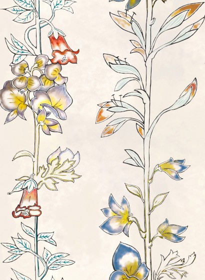 Florale Tapete Milly la Foret von Lelievre - Herbier