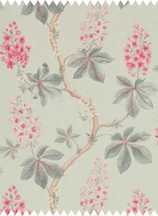 Sanderson Stoff Chestnut Tree - Seaspray/ Peony