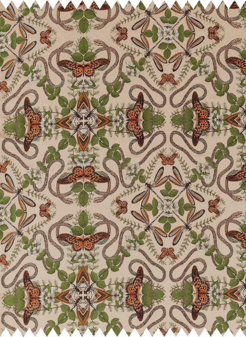 Clarke & Clarke Stoff Emerald Forest - Jacquard - Blush