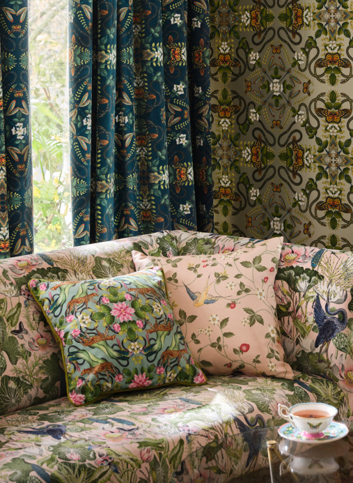 Clarke & Clarke Stoff Menagerie - Linen - Aqua