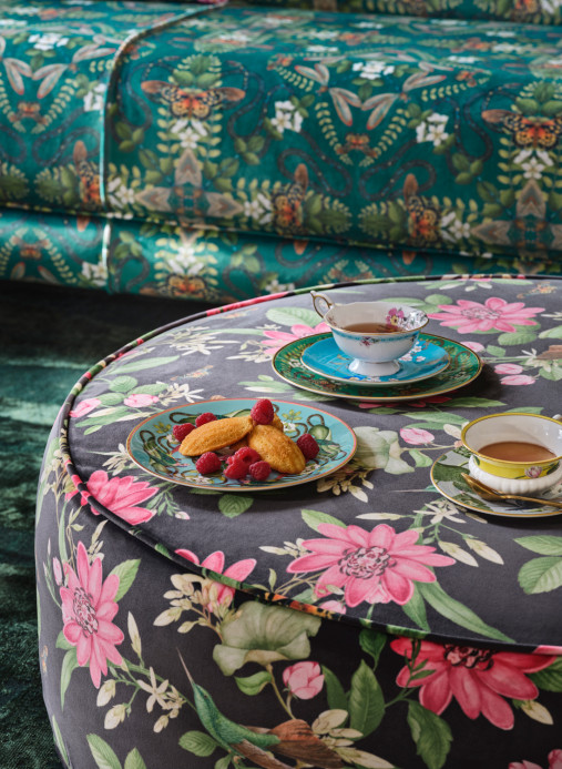 Clarke & Clarke Fabric Pink Lotus
