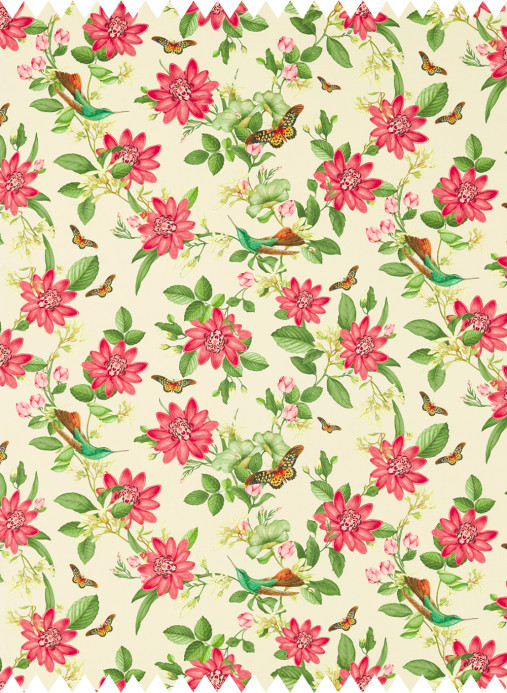 Clarke & Clarke Stoff Pink Lotus - Linen - Ivory