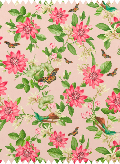 Clarke & Clarke Fabric Pink Lotus