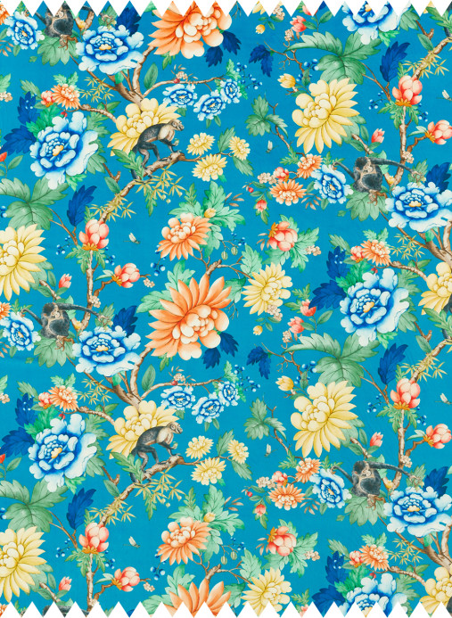 Clarke & Clarke Stoff Sapphire Garden - Velvet - Sapphire