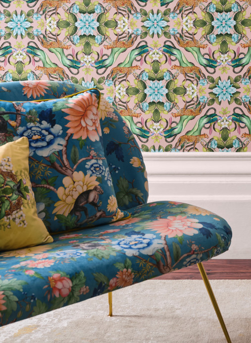 Clarke & Clarke Fabric Sapphire Garden