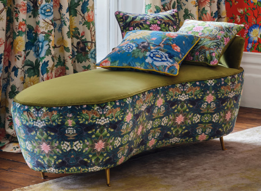 Clarke & Clarke Stoff Sapphire Garden - Linen - Ivory