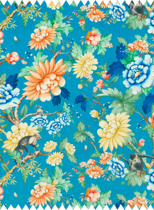 Clarke & Clarke Fabric Sapphire Garden