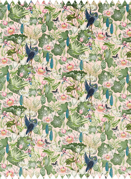 Clarke & Clarke Stoff Waterlily - Velvet - Blush