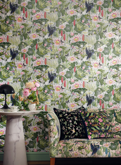 Clarke & Clarke Stoff Waterlily - Velvet - Blush