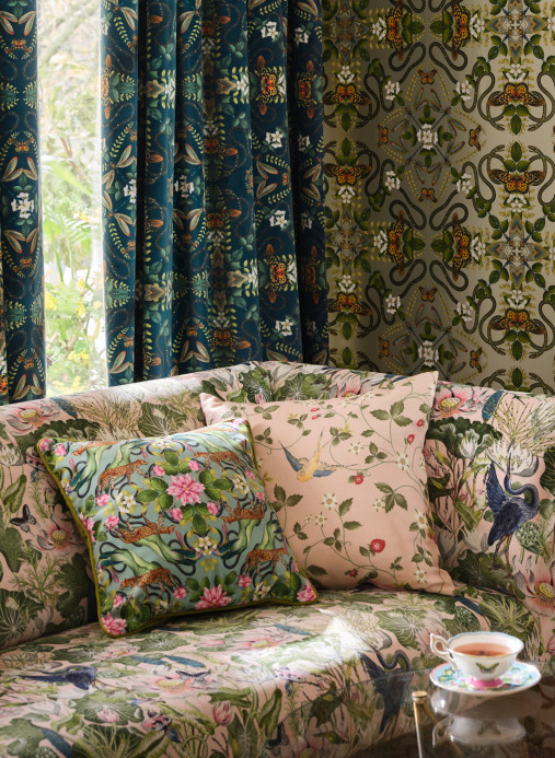 Clarke & Clarke Fabric Wild Strawberry