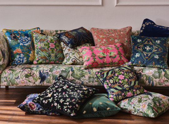 Clarke & Clarke Fabric Wild Strawberry