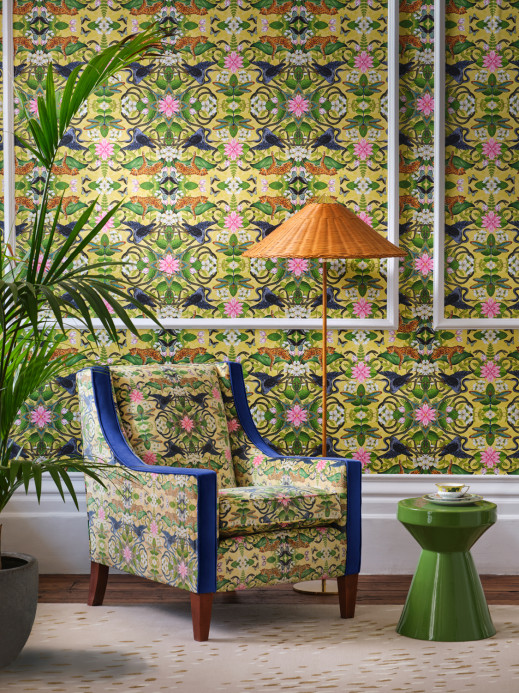 Clarke & Clarke Stoff Wonderlust Tea Story - Linen - Dove