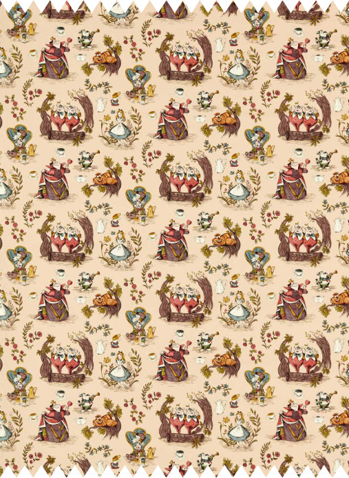 Sanderson Fabric Alice in Wonderland - Caramel