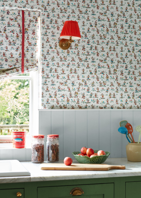 Sanderson Stoff Mickey and Minnie - Allsorts