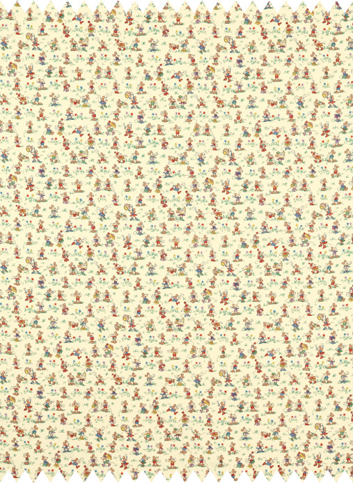 Sanderson Stoff Mickey and Minnie - Rhubarb and Custard