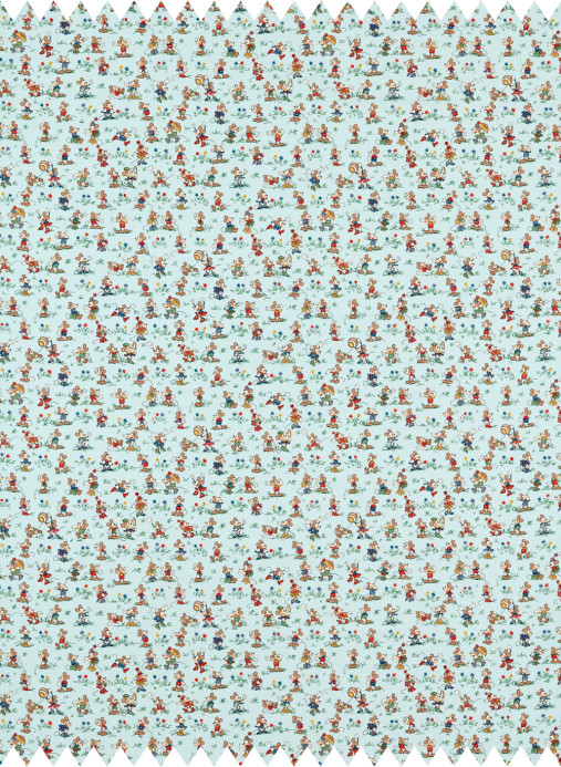 Sanderson Stoff Mickey and Minnie - Bonbon Blue