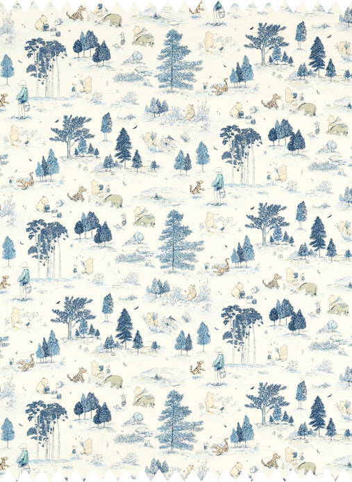 Sanderson Stoff Winnie the Pooh - Bonbon Blue