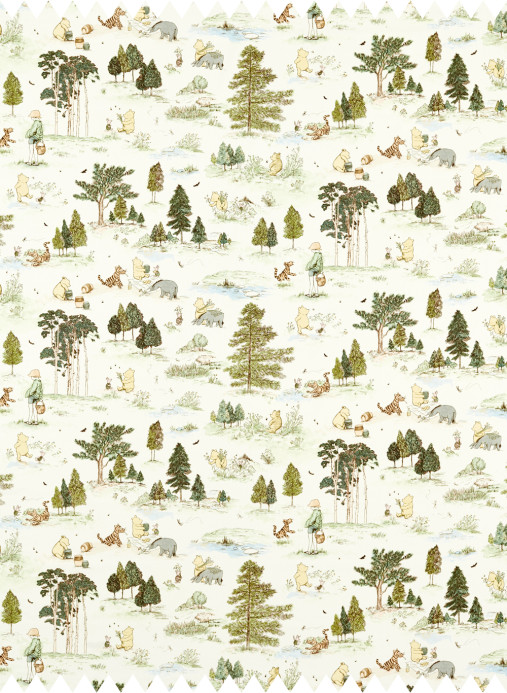 Sanderson Tissu Winnie the Pooh - Macaron Green