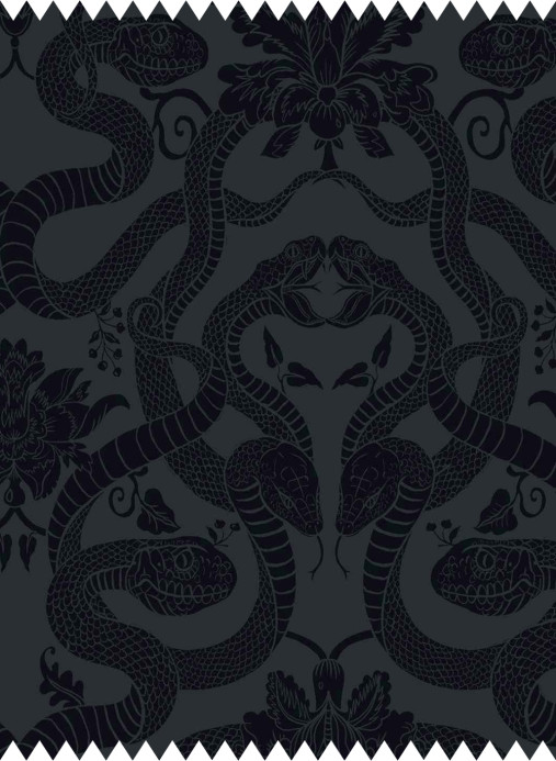 House of Hackney Stoff Anaconda - Cut Velvet - Noir