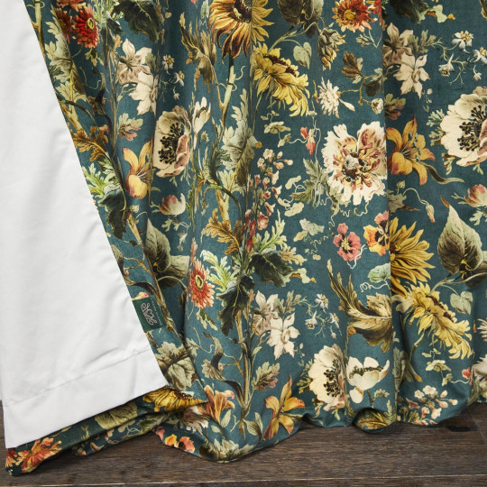 House of Hackney Stoff Avalon - Velvet - Petrol