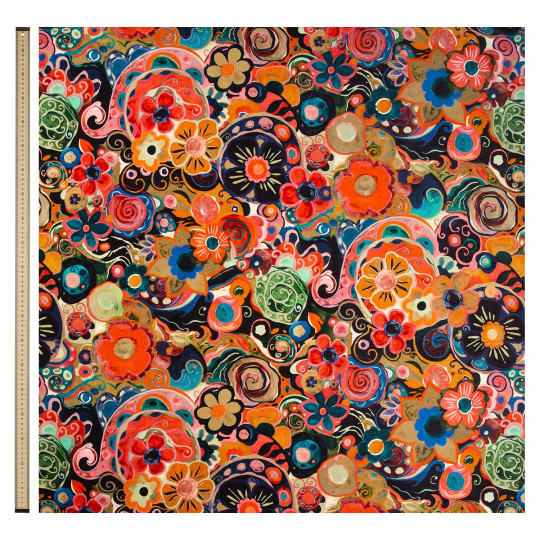 House of Hackney Stoff Nanjizal - Velvet - Liquorice