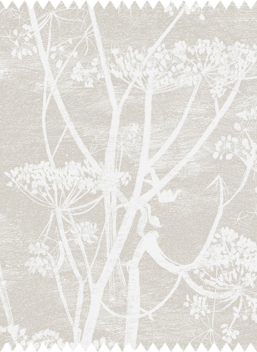 Cole & Son Stoff Cow Parsley Linen - White & Taupe