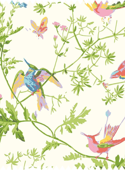 Cole & Son Stoff Hummingbirds Silk - Pearl