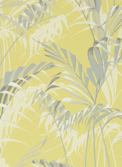 Sanderson Carta da parati Palm House - Chartreuse/ Grey