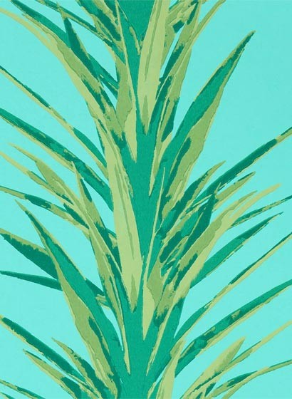 Tapete Yucca von Sanderson - Sky/ Green