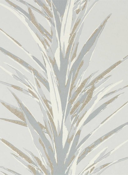 Tapete Yucca von Sanderson - Grey/ Gilver