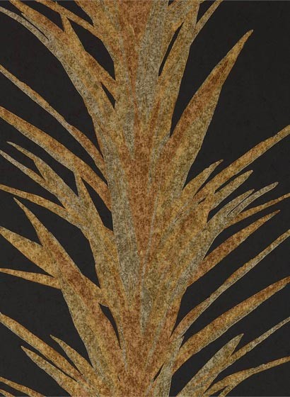 Sanderson Papier peint Yucca - Charcoal/ Gold