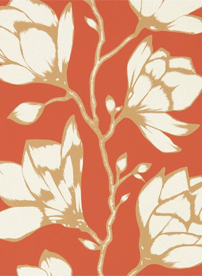 Florale Streifentapete Lustica von Harlequin - Russett